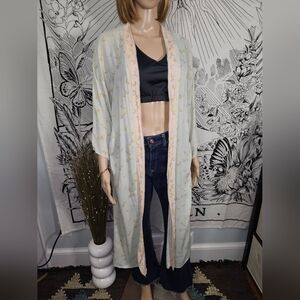 EUC Urban Outfitters Floral Kimono Hospital Gown One Size